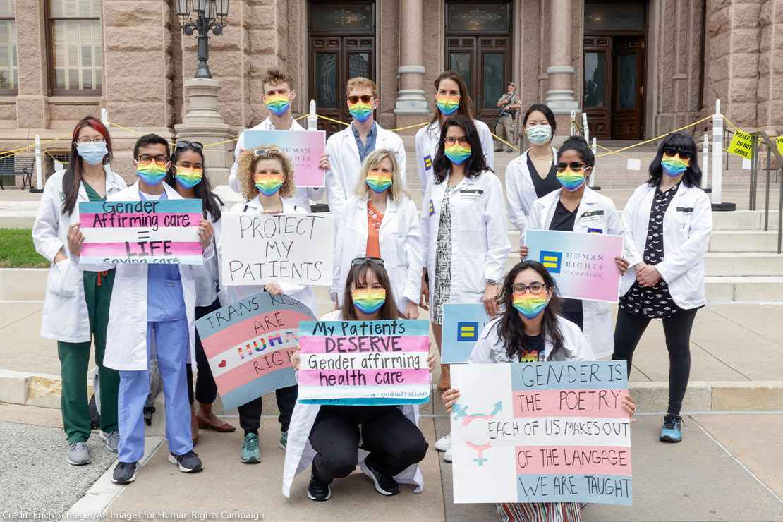 Trans health care protest